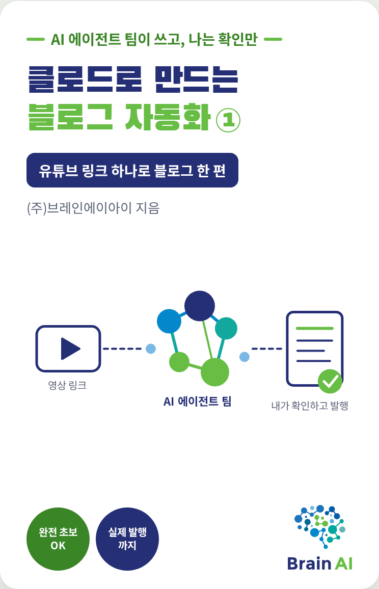 클로드로 만드는 블로그 자동화 ① 표지